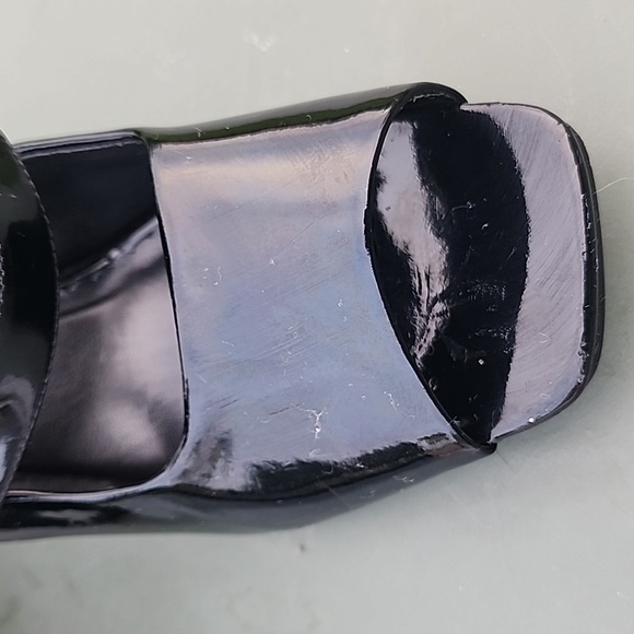 Seychelles Mary Jane Patent Peep Toe Black Heels Size 10 - Picture 8 of 12